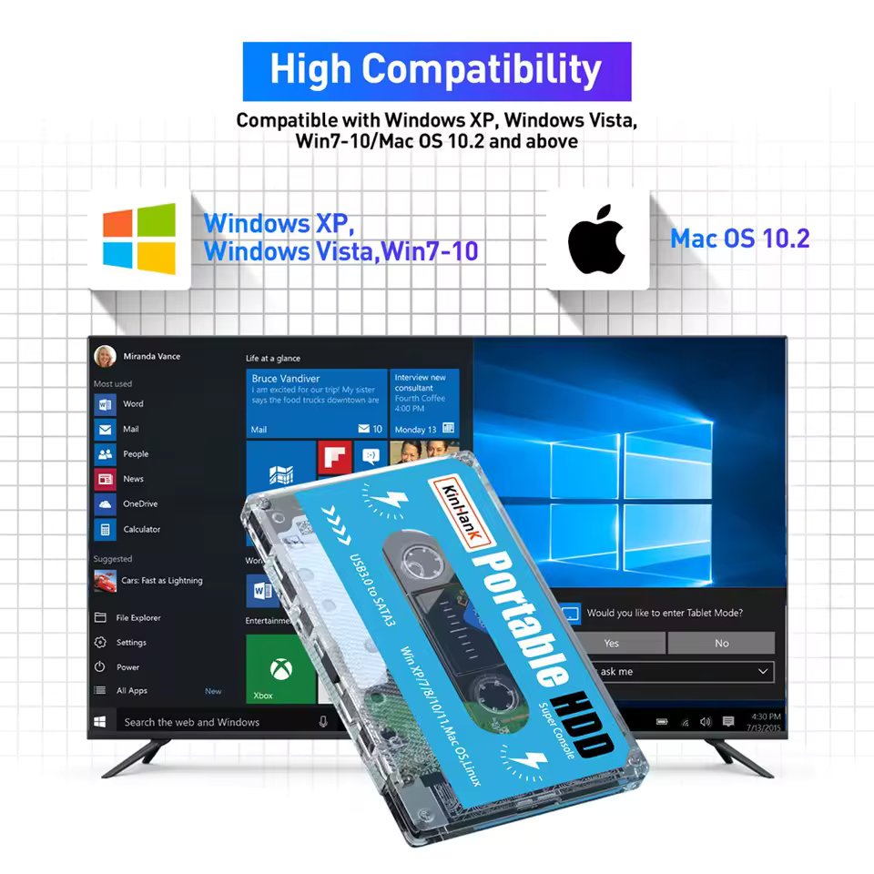 KINHANK Super Consola HDD 500GB - ¡100.000 Juegos Retro para PC!