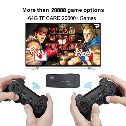 Consola Retro Stick 4K (64GB) - ¡Miles de Juegos + 2 Mandos Inalámbricos!